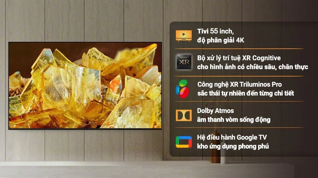 Google Tivi Sony 4K 85 inch XR-85X90L Điện Máy Cao Trụ